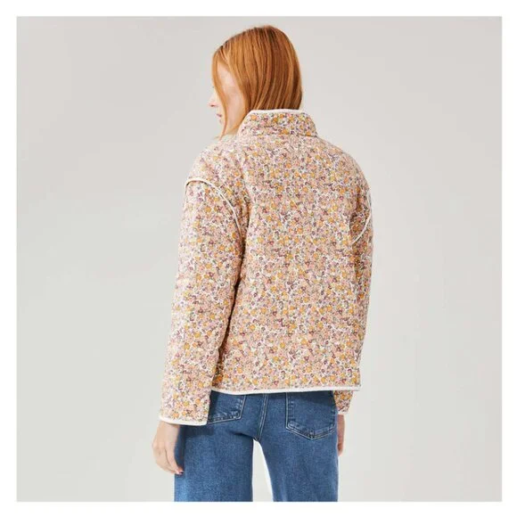 Joe Fresh x Jillian Harris Floral quilted zip jacket - Picture 3 of 12